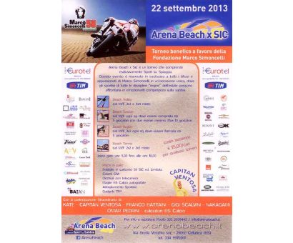 Arena Beach 4 Sic, charity tournament for Marco Simoncelli Foundation